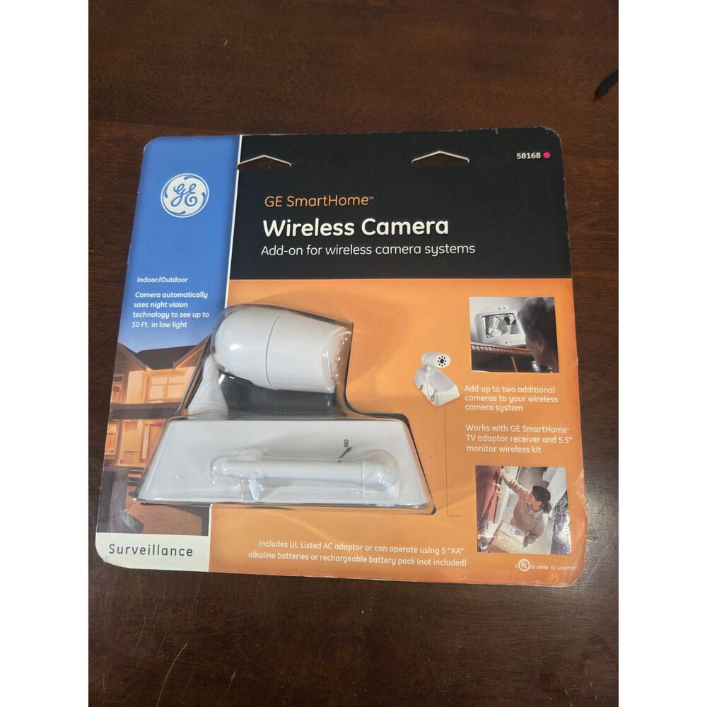 GE SmartHome Wireless Camera 58168 Add-on Indoor Outdoor Night Vision Vintage